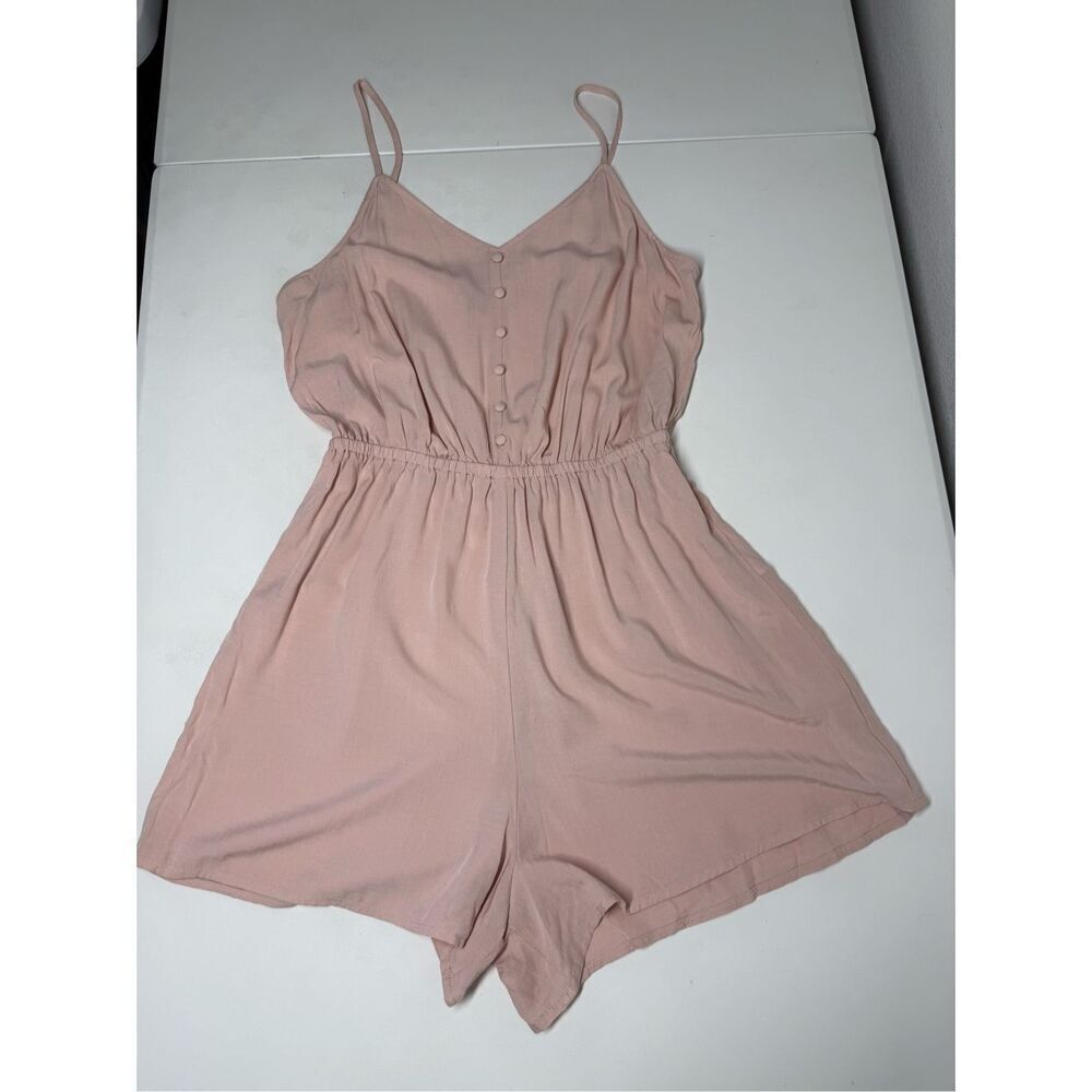 New Look Bohemian Playsuit Romper Dusty Rose Spaghetti Strap Size 10